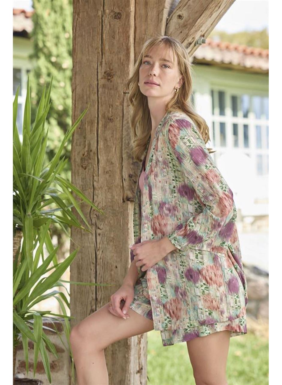 Desenli 3'lü Alt Üst Takım