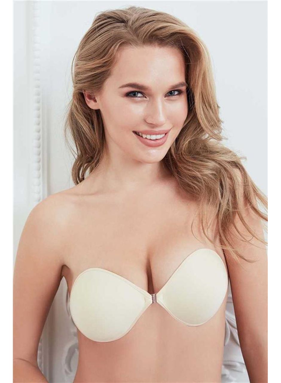 Kadın Balensiz Dikişsiz Desteksiz Straplez Önden Açılan Yapışkan Sütyen (3001)