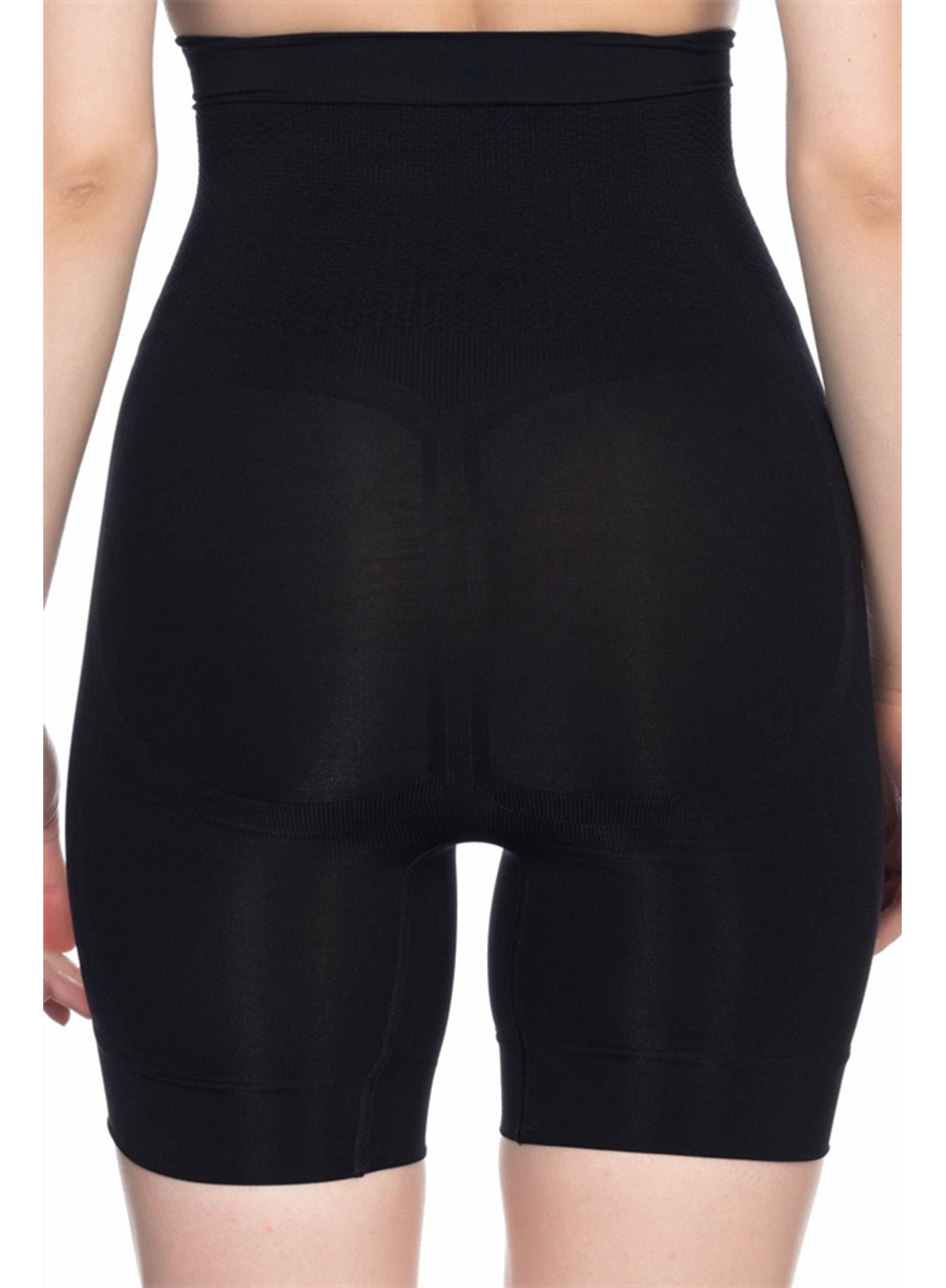 Siyah MI Emay 2056 Yüksek Bel Masajlı Uzun Paça Korse