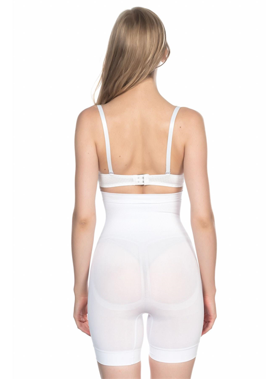 Beyaz MI Emay 2056 Yüksek Bel Masajlı Uzun Paça Korse