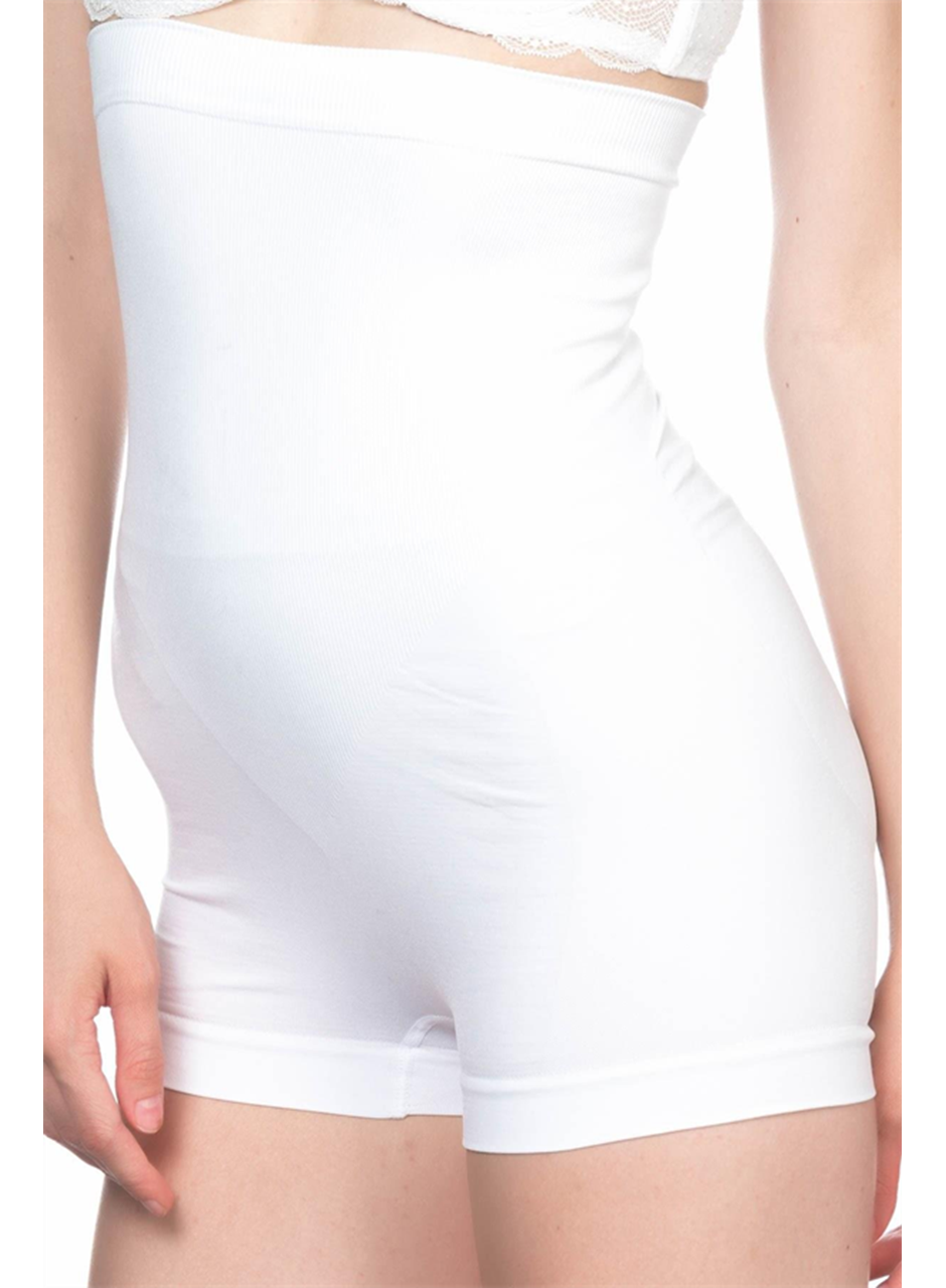 Beyaz MI Emay 2047 Yüksek Bel Boxer Korse