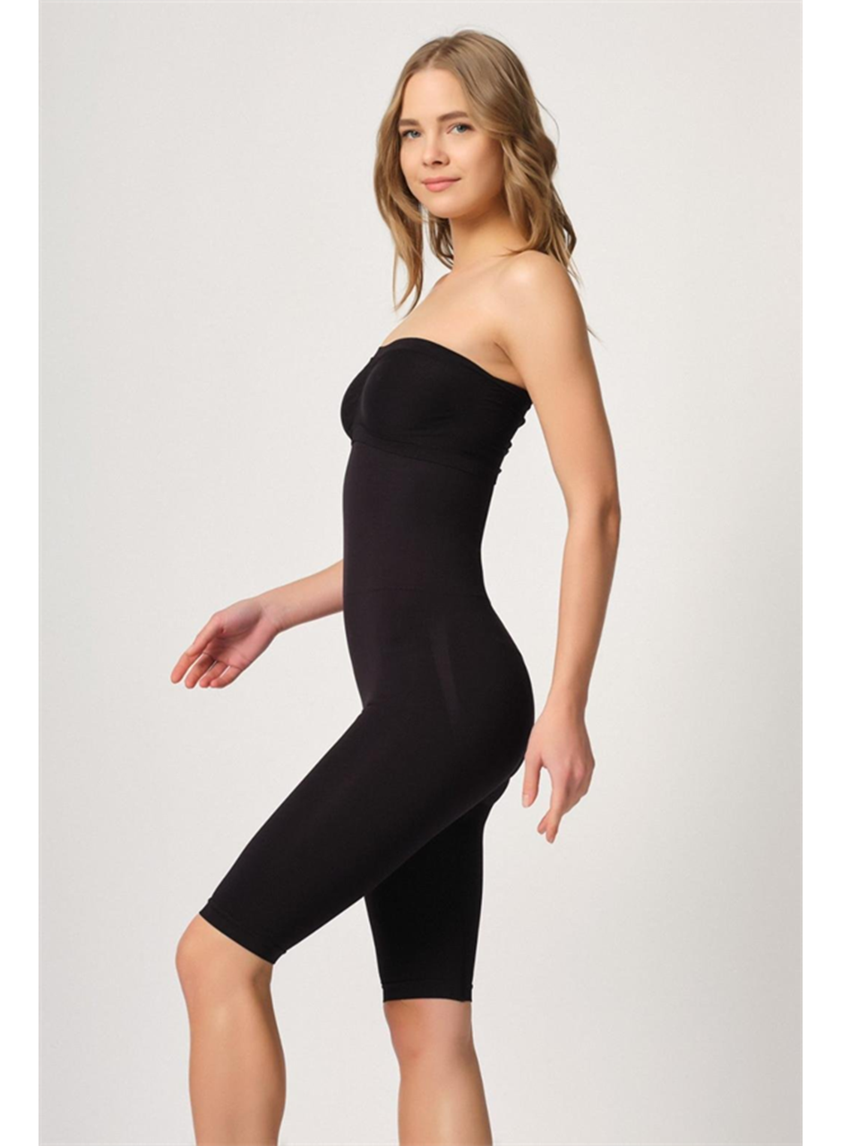 Siyah MI Emay 2044 Yüksek Bel Double Uzun Paçalı Korse