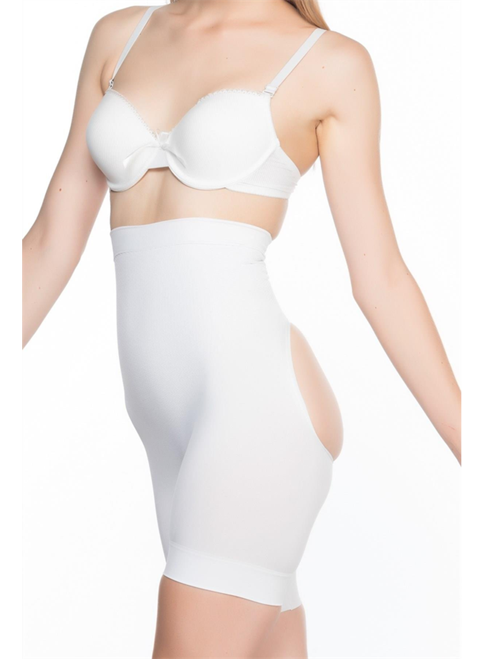 Beyaz MI Emay 2032 Popo Açık Masajlı Boxer Korse