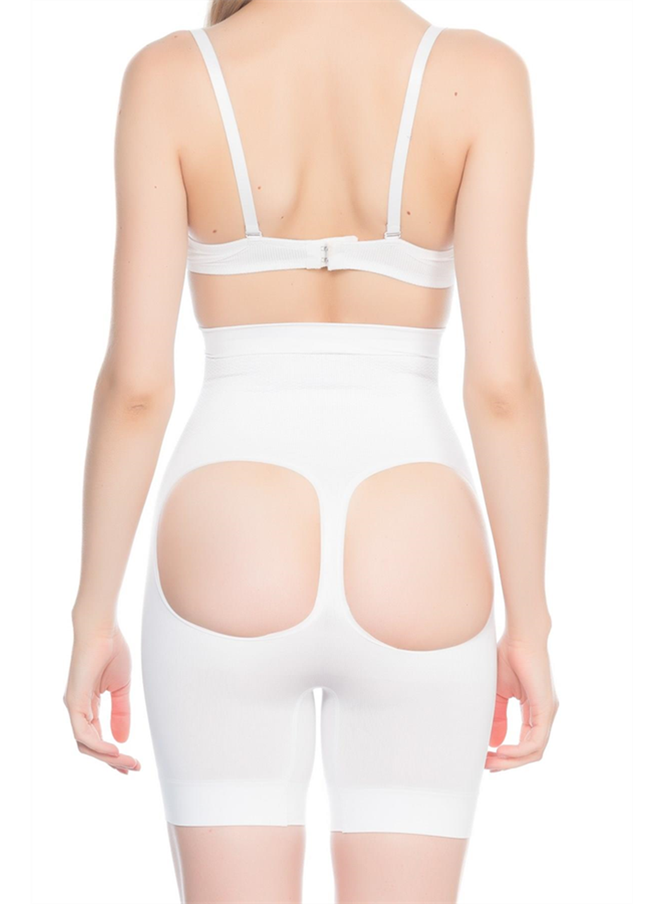 Beyaz MI Emay 2032 Popo Açık Masajlı Boxer Korse
