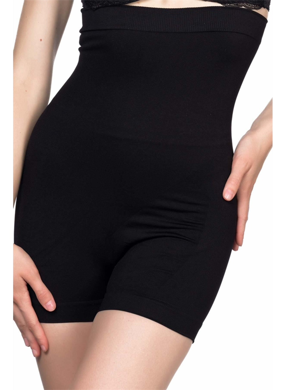 Siyah MI Emay 2047 Yüksek Bel Boxer Korse