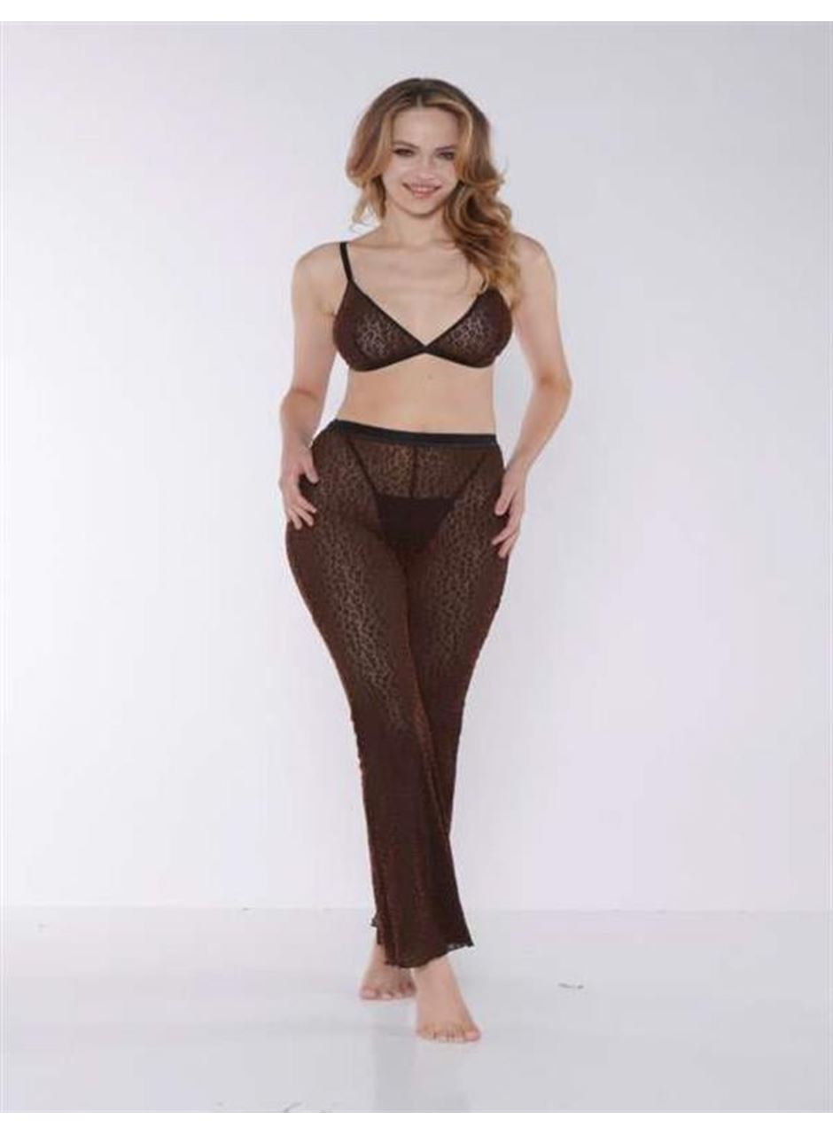 Siyah Transparan Fantezi Sütyen Pijama Takımı