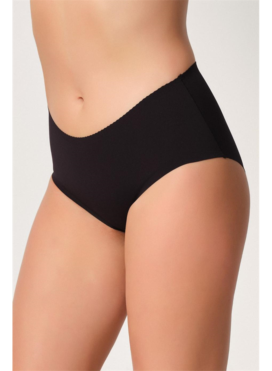 Siyah MI Emay 2702 Lazer Kesim Toparlayıcı Mama Slip Korse