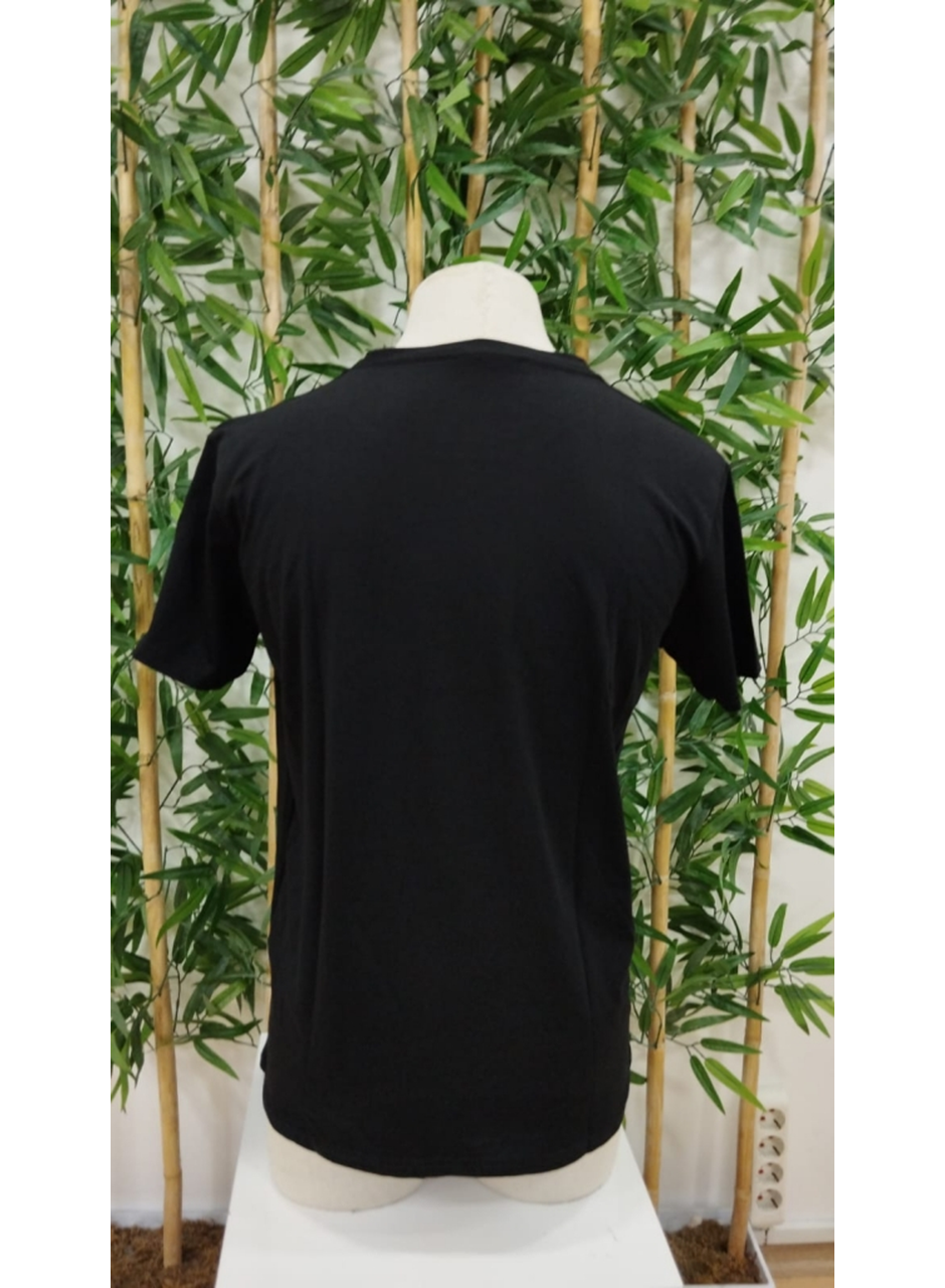 Erkek Bisiklet Yaka Kedi Baskılı Süprem T-shirt