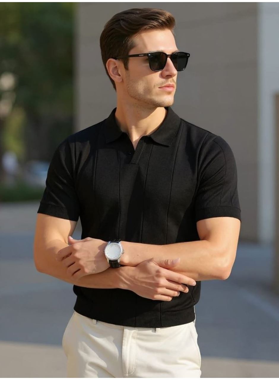 Erkek Kısa Kollu Polo Yakalı Triko Tshirt