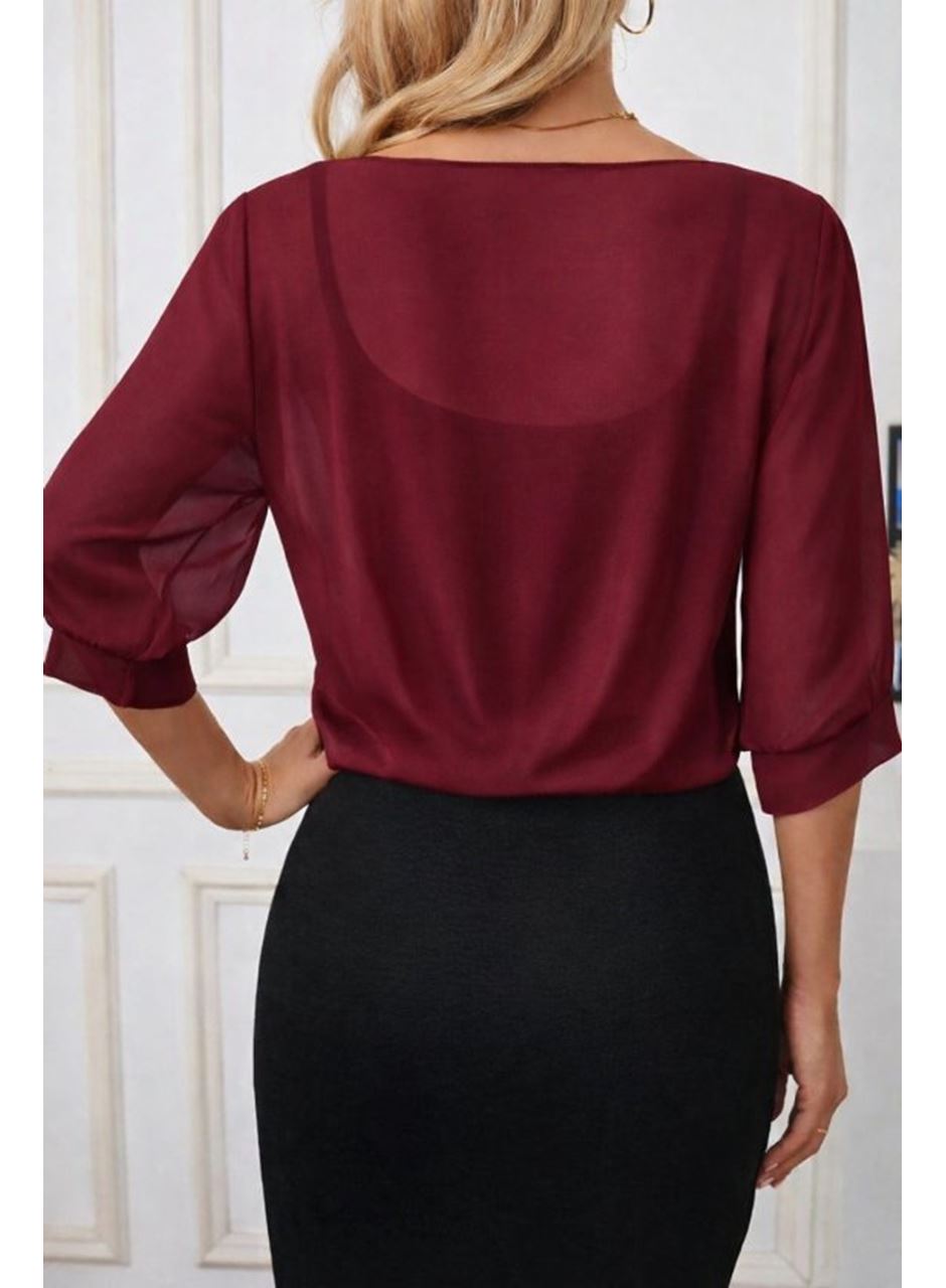 Kadın Fakir Kollu önden Bağlamalı Kısa şifon Bolero Ceket