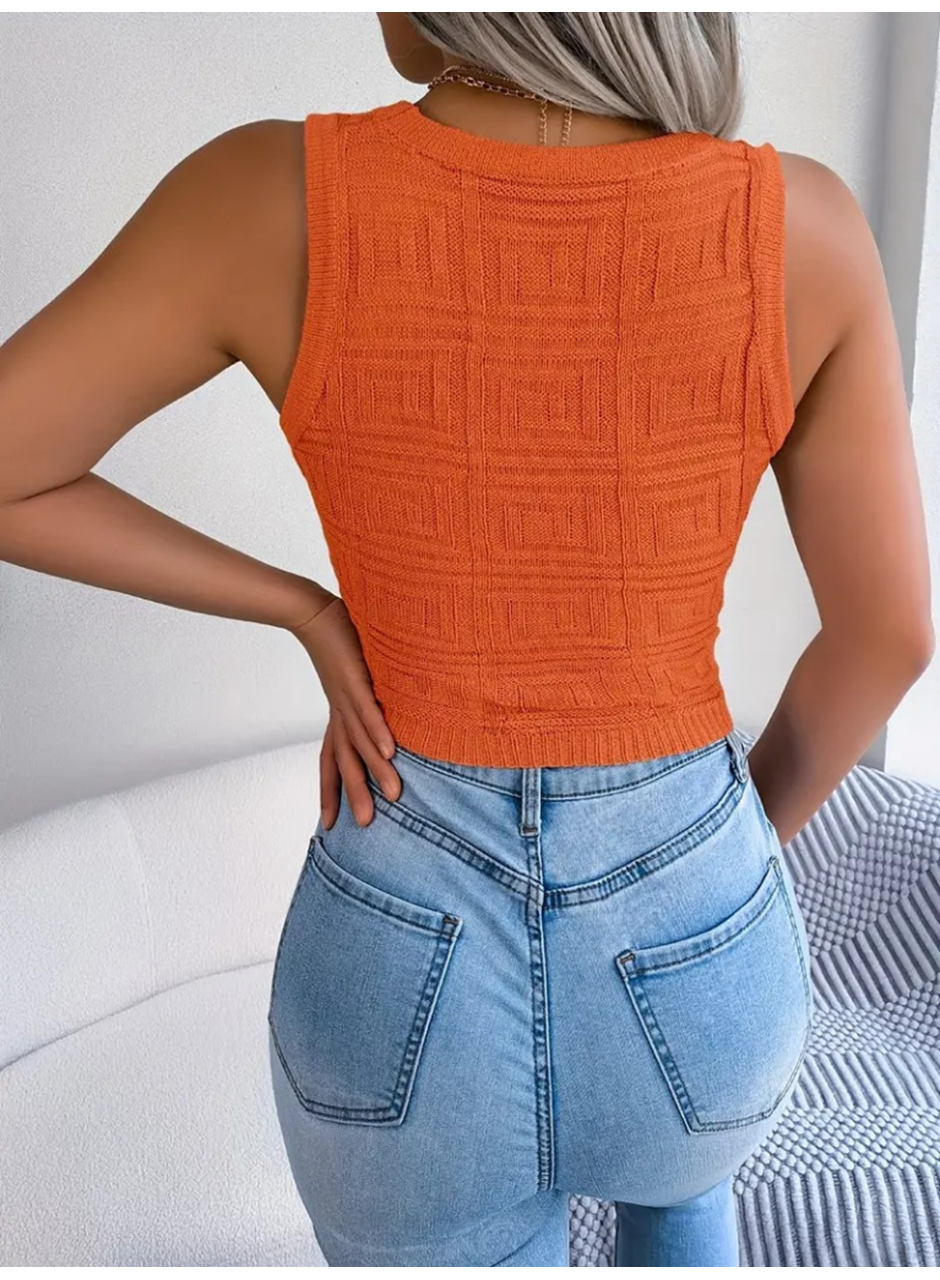 Kadın Askılı Bisiklet Yaka Güpüs Dekolteli Triko Crop Bluz