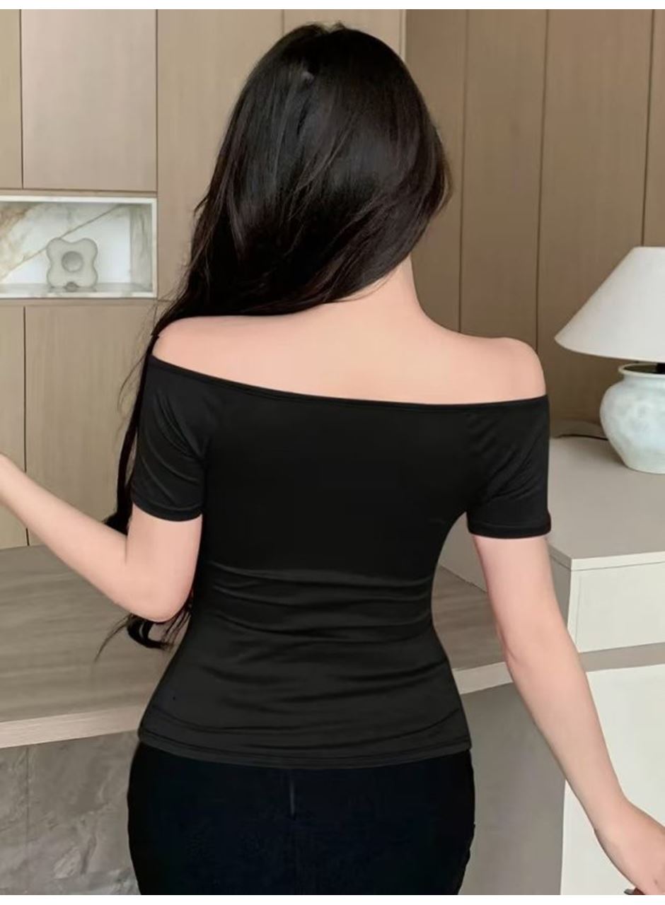 Kadın Kısa Kollu Kruvaze Yakalı Sandy Bluz