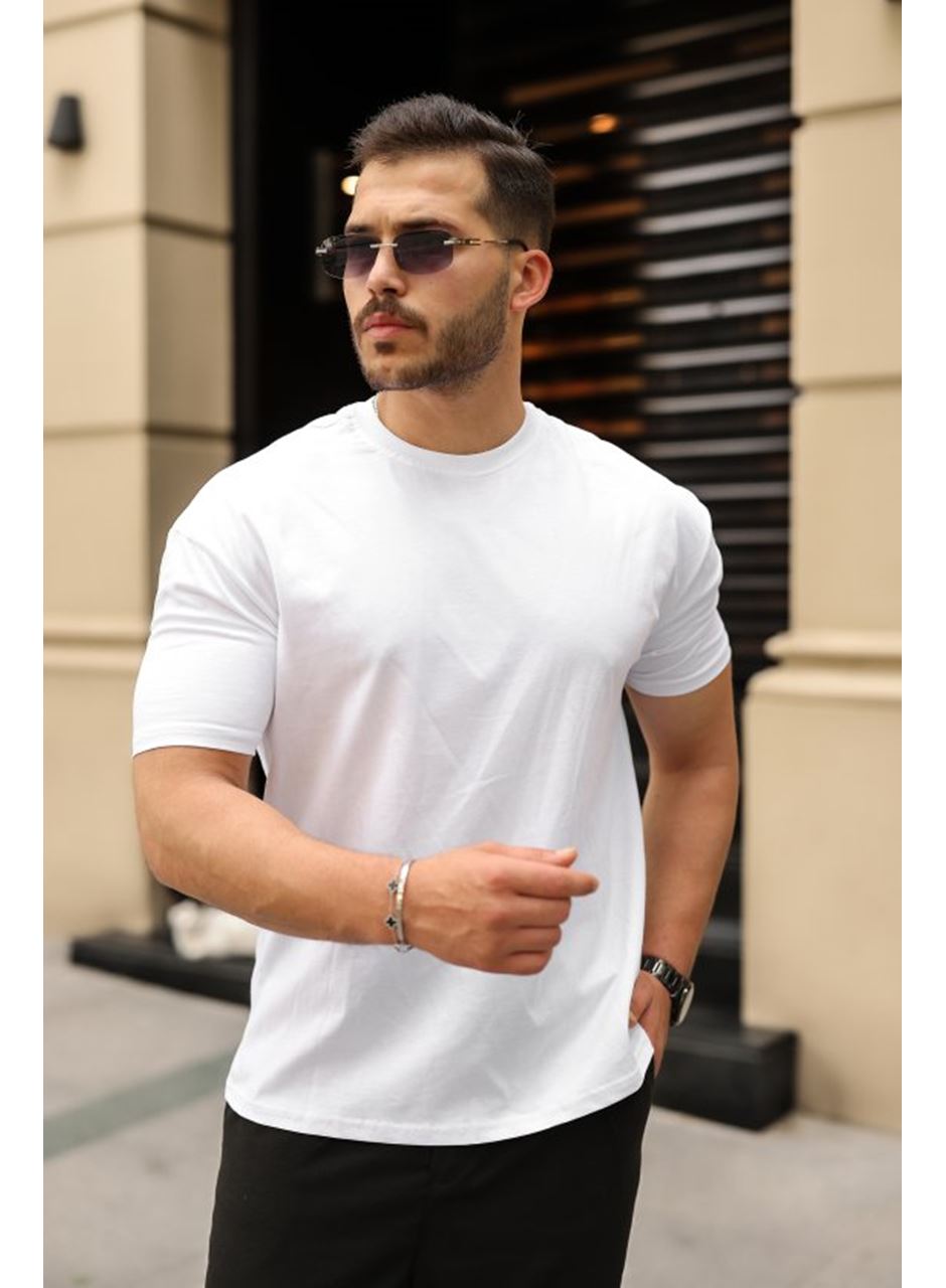 Erkek Kolları Dar Kesim Rahat Kalıp Basic Tişört