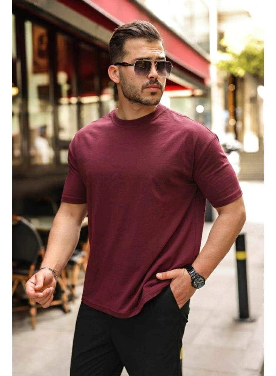 Erkek Kolları Dar Kesim Rahat Kalıp Basic Tişört