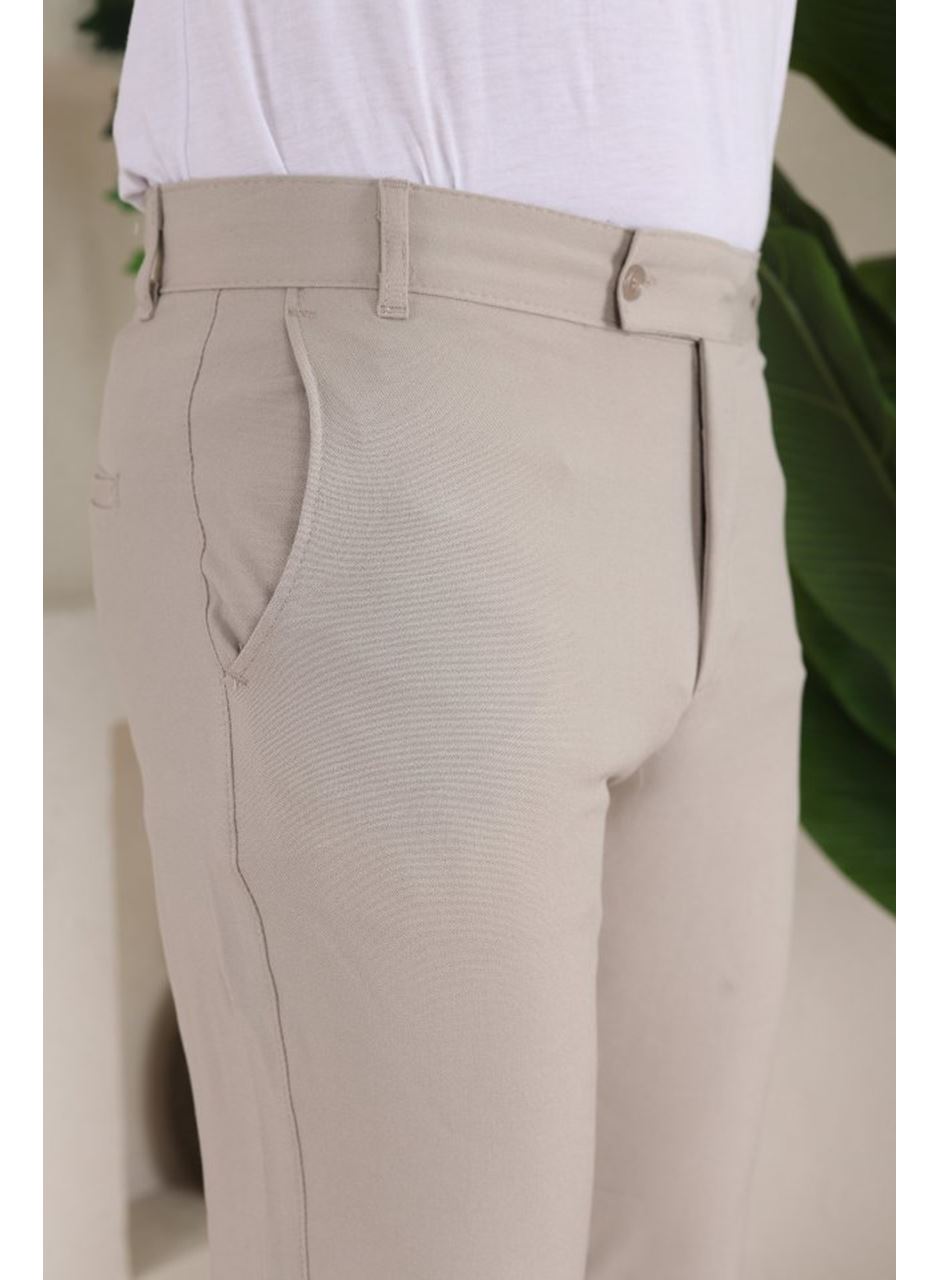 Erkek Slim Fit Dilli Kumaş Pantolon
