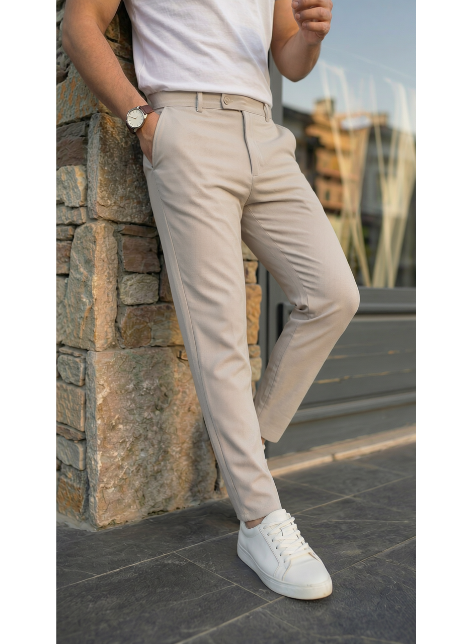Erkek Slim Fit Dilli Kumaş Pantolon
