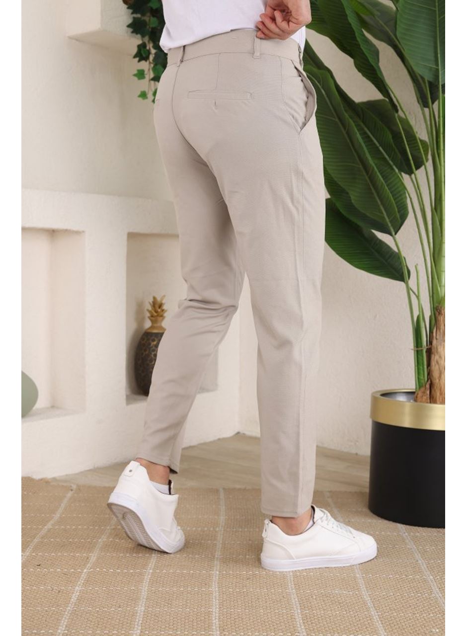 Erkek Slim Fit Dilli Kumaş Pantolon