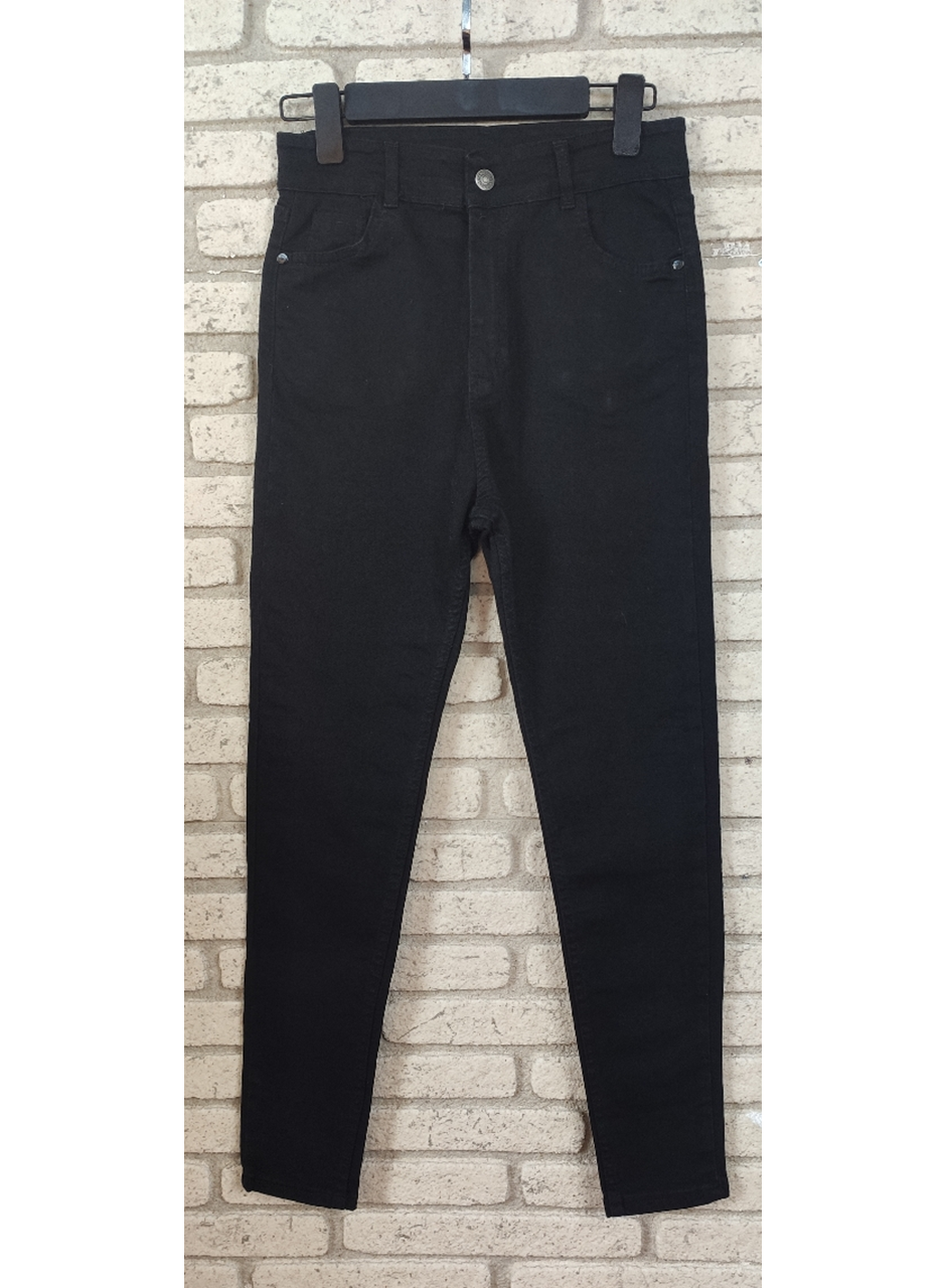 Likralı Yüksek Bel Efsane Kot Pantolon Antrasit Renk 92cm