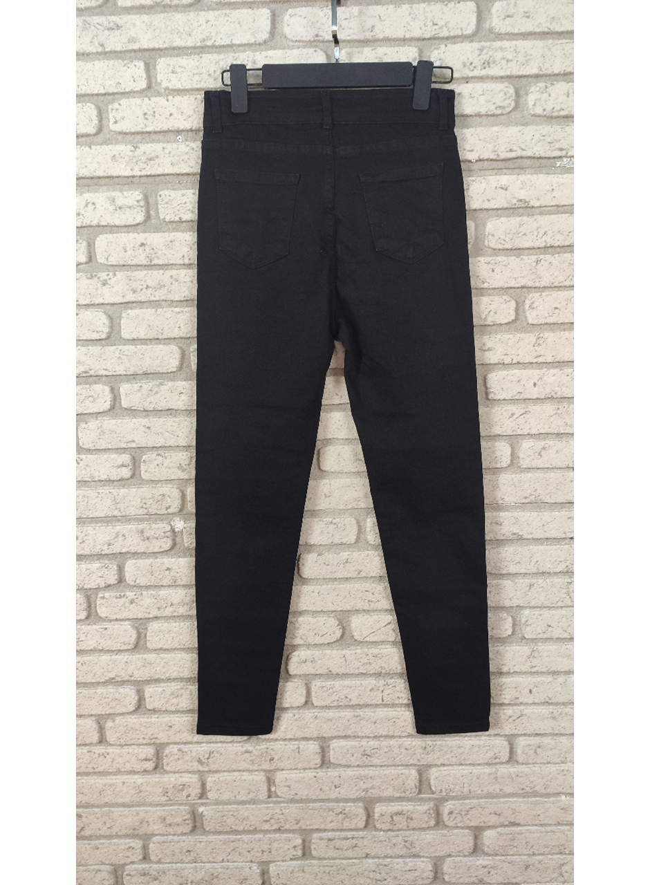 Likralı Yüksek Bel Efsane Kot Pantolon Antrasit Renk 92cm