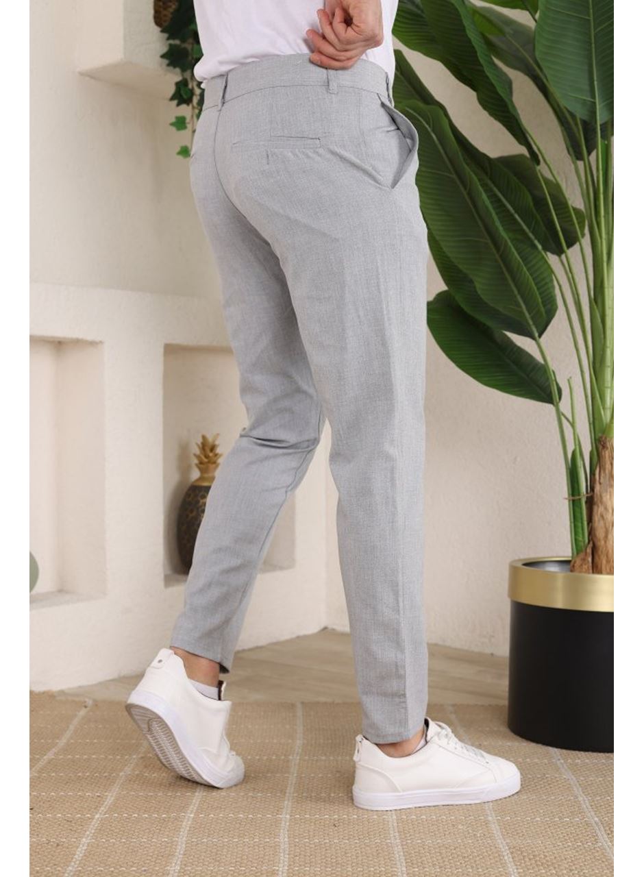 Erkek Slim Fit Dilli Kumaş Pantolon