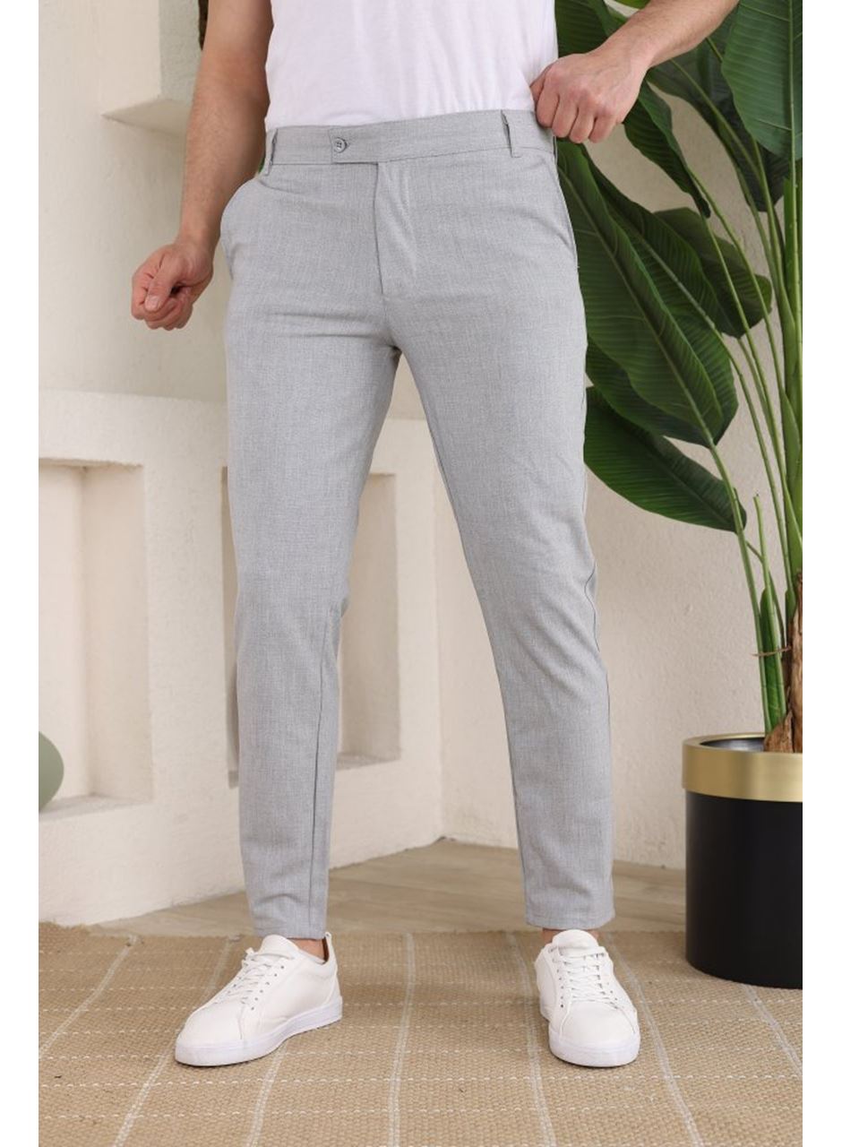 Erkek Slim Fit Dilli Kumaş Pantolon