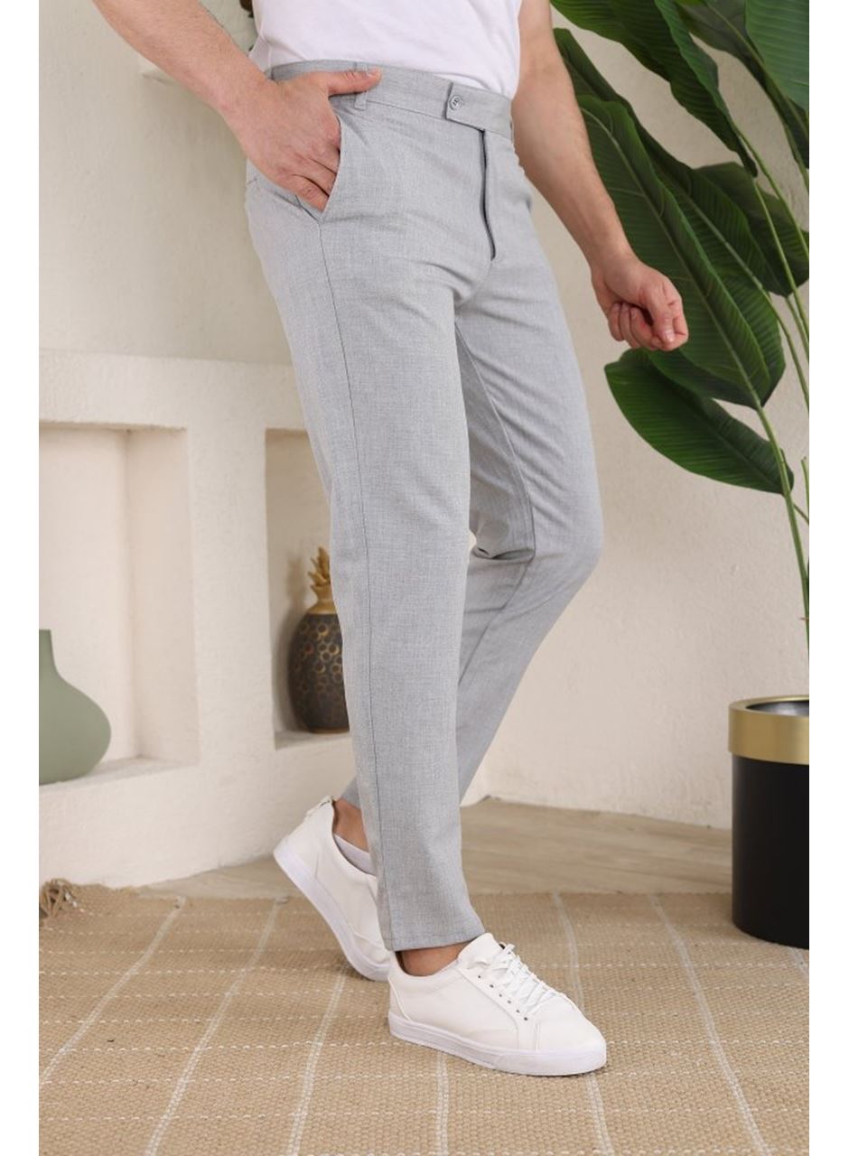 Erkek Slim Fit Dilli Kumaş Pantolon