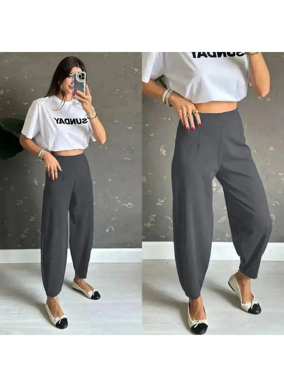 Kadın Yüksek Bel Krep Pantolon