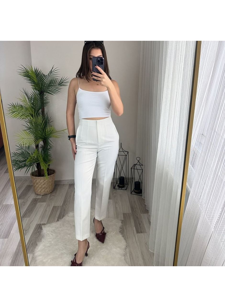 Kadın üste Oturan Paçası Bilek üzerinde Biten Atlas Kumaş Pantolon 36 (S) - 50 (5XL)