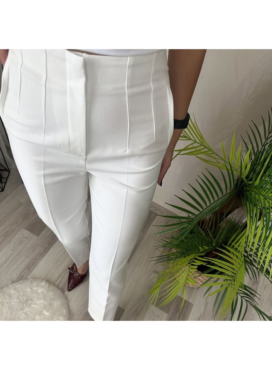 Kadın üste Oturan Paçası Bilek üzerinde Biten Atlas Kumaş Pantolon 36 (S) - 50 (5XL)
