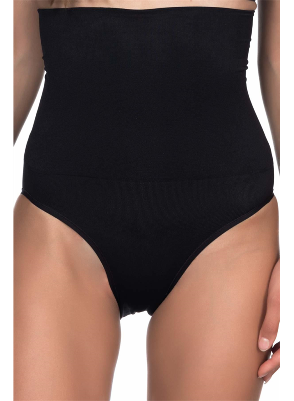 Siyah Yüksek Bel Double Slip Korse