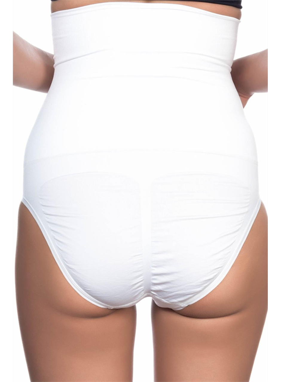 Beyaz Yüksek Bel Double Slip Korse