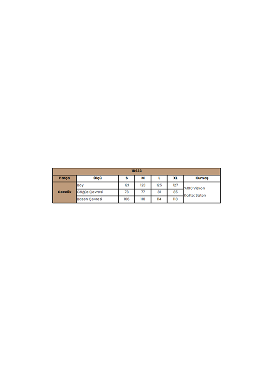Göğüs ve Sırt Dekolteli Dantelli Saten Gecelik
