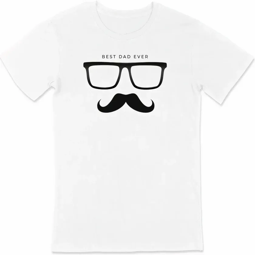 Babalar Günü Hediye Baba Temalı Baskılı Oversize Bisiklet Yaka T-shirt - Beyaz