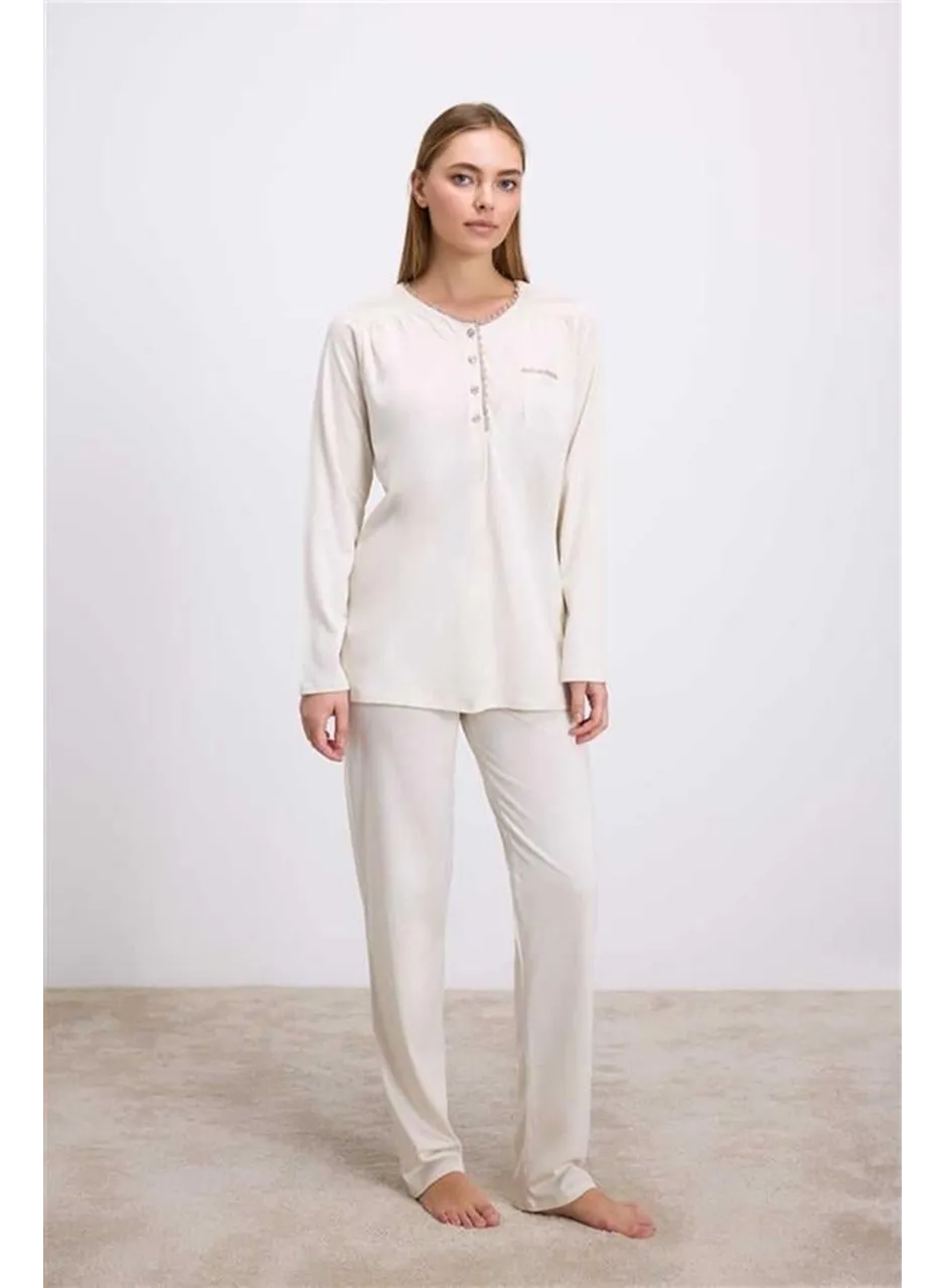 Uzun Kollu T-Shirt ve Pantolon Pijama Takım