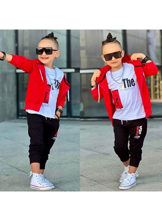 60080 BREAK HIRKALI KAPÜŞONLU TAKIM KRMZ