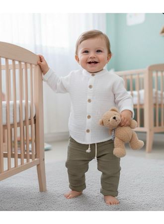 MÜSLİN GÖMLEKLİ AYLIK ERKEK TAKIM HAKİ