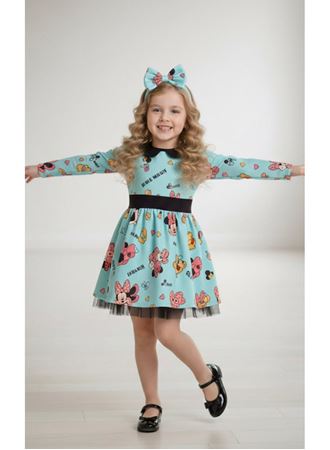 KIZ ÇOCUK ELBİSE MİNİE YŞL