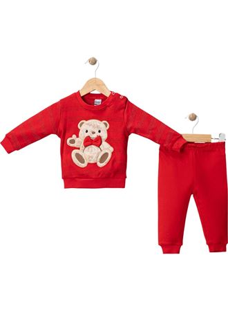 ASKI ÇİZGİLİ EL SALLAYAN AYI TAKIM 9 Ay,12 Ay,18 Ay Erkek