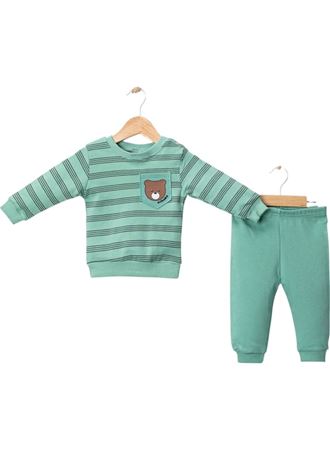 ASKI ÇİZGİLİ CEPLİ TAKIM 9 Ay,12 Ay,18 Ay Erkek