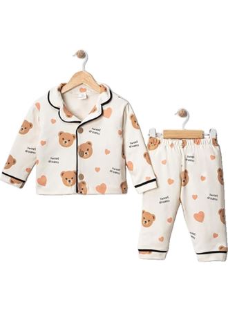 KAPLİ AYI BASKILI PİJAMA TAKIM 9 Ay,12 Ay,18 Ay,2Y Erkek