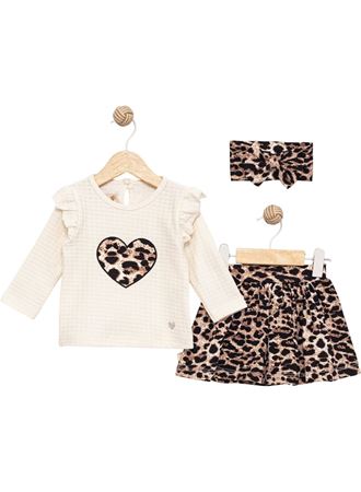 447195 KALP NAKIŞLI BANDANALI ETEKLİ KIZ TAKIM 9 Ay,12 Ay,18 Ay,2Y Kız
