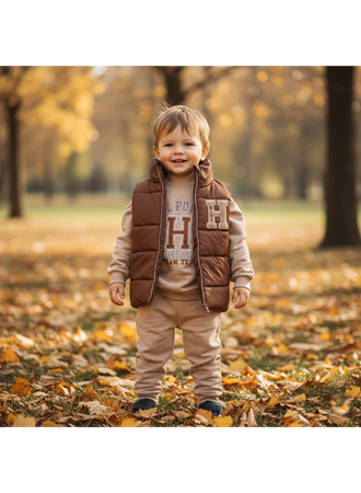 447057 YELEKLİ ÜÇLÜ TAKIM 9 Ay,12 Ay,18 Ay,2Y Erkek