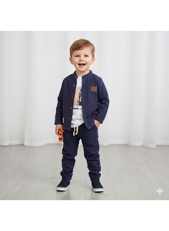 442925 GÖMLEKLİ ÜÇLÜ TAKIM 2Y,3Y,4Y,5Y LACİ