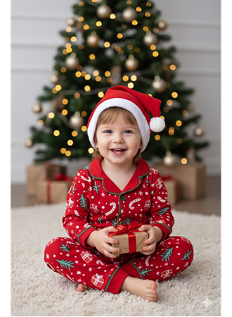 444903 ÇAM AĞACI BASKILI PİJAMA UNİSX