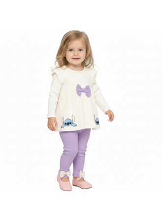 445747 BASKILI FİYONKLU KIZ TK 9 Ay,12 Ay,18 Ay,2Y Kız 