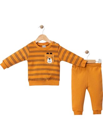 ASKI CEPLİ ÇİZGİLİ TAKIM 9 Ay,12 Ay,18 Ay ORANGE