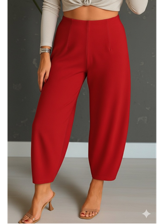 Kadın Yüksek Bel Krep Pantolon