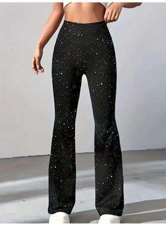 Kadın Yüksek Bel Taşlı Dalgıç Tayt