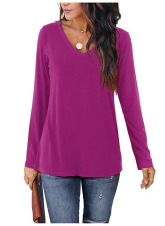 Kadın Uzun Kollu V Yaka Bluz