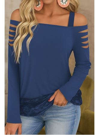 Kadın Uzun Lazer Kesik Detaylı Askılı Viskon Iki Iplik Bluz